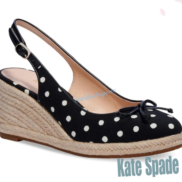 NWT Polka Dot Wedge Sandals Kate Spade Pajama Party Summer Cruise Sandal - Picture 9 of 16